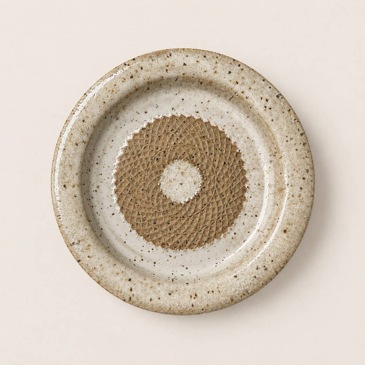 Handmade Garlic & Ginger Grater Plate | Stoneware Dish
