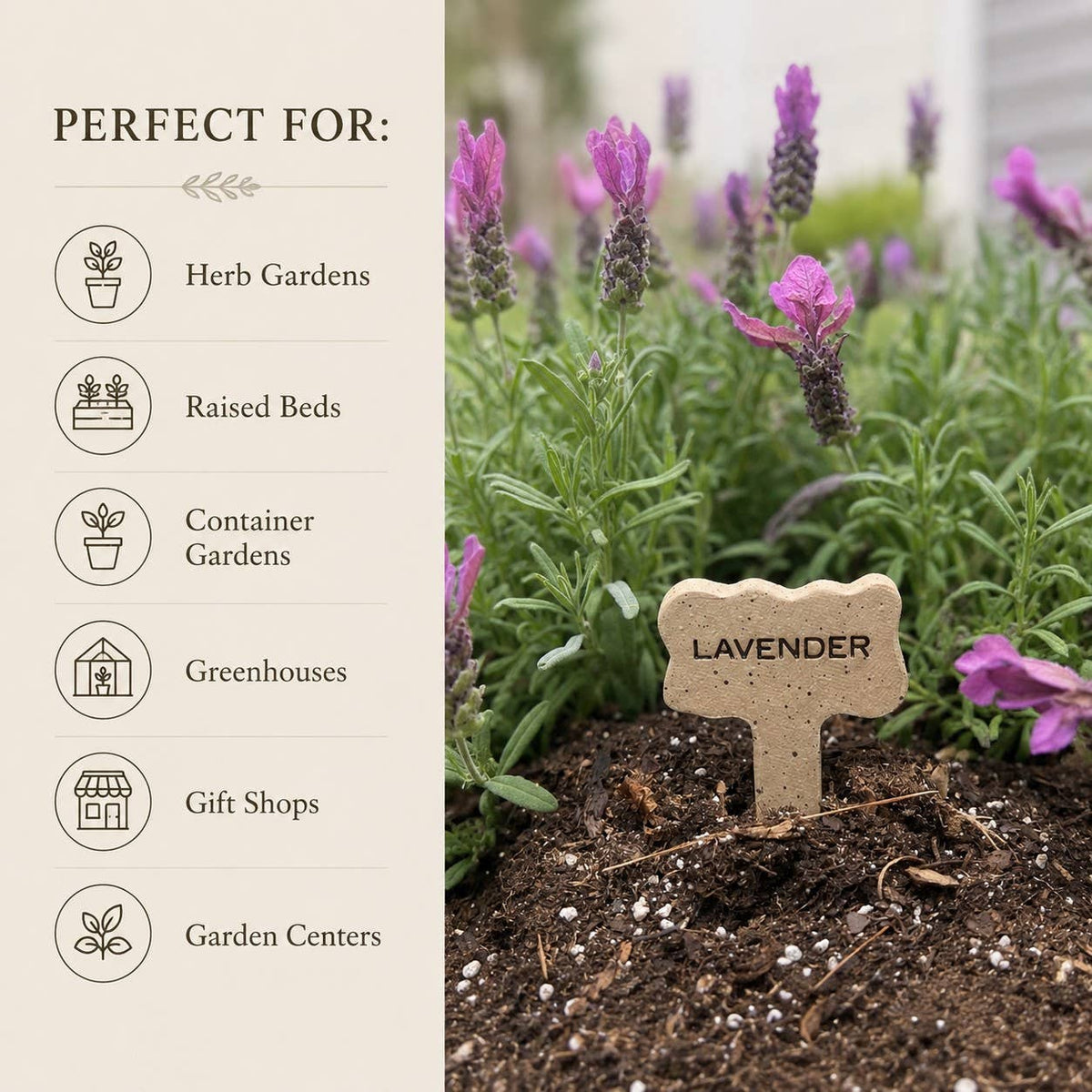 Handmade Ceramic Garden Stakes