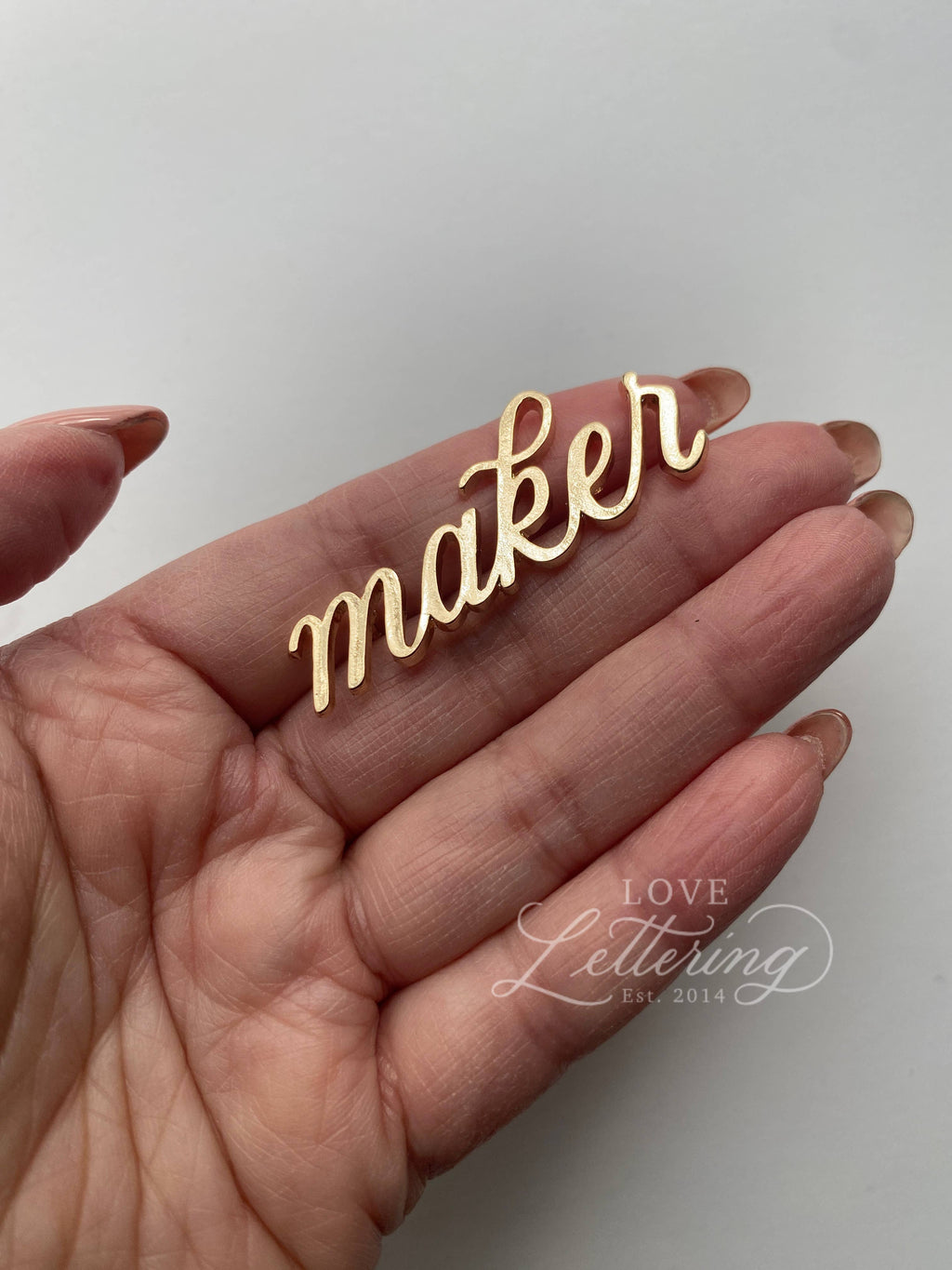 Calligraphy Pin - Artist - Wearable Words Gold Plated Pin