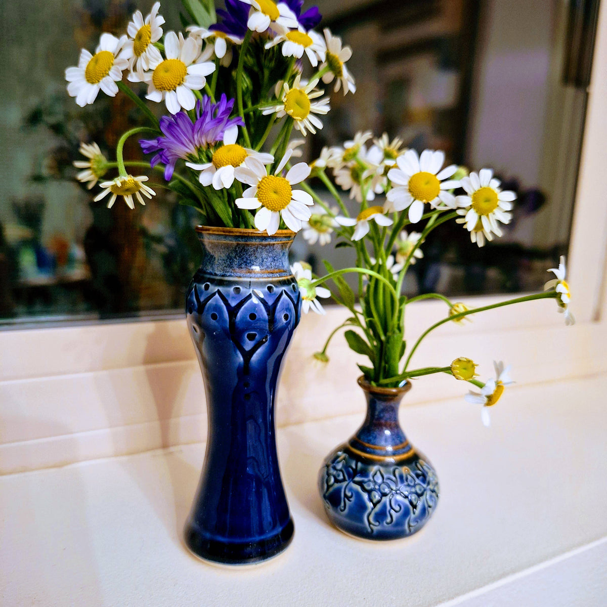 Small Amphora Vase w/half Pattern - Handmade Pottery- MTO