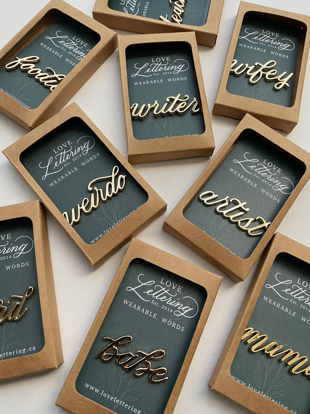 Calligraphy Pin - Artist - Wearable Words Gold Plated Pin