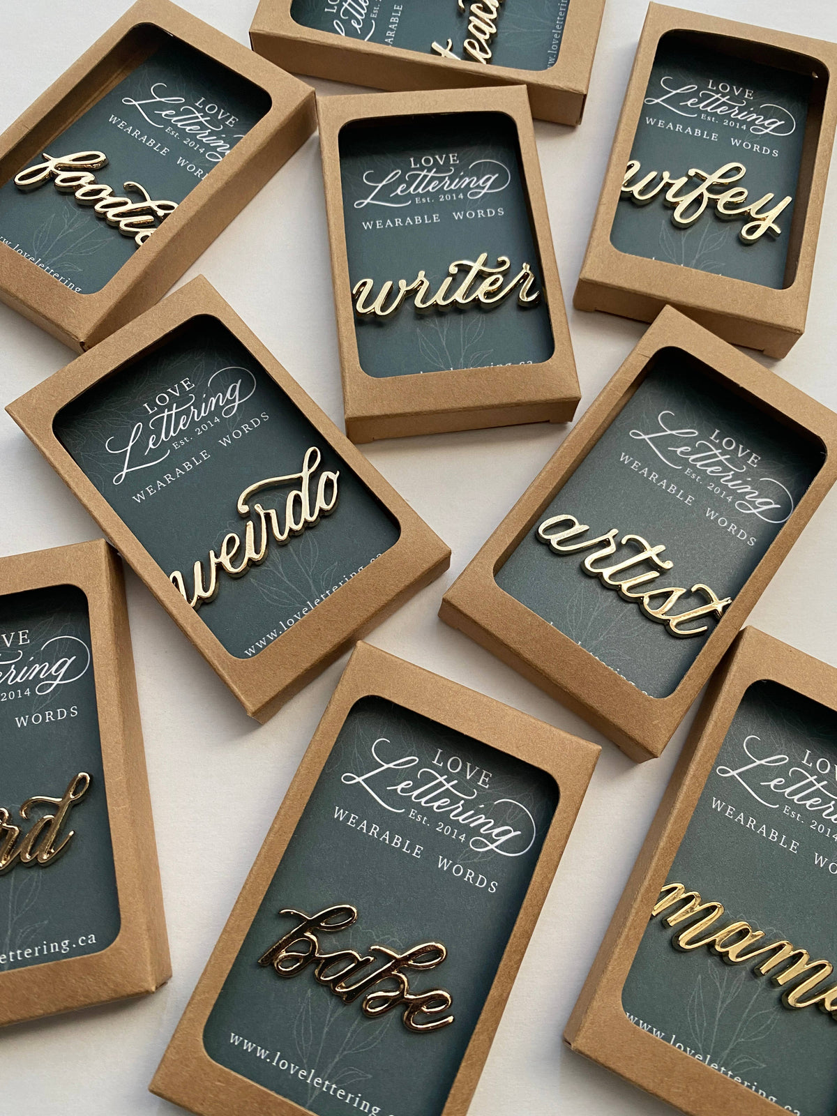Calligraphy Pin - Artist - Wearable Words Gold Plated Pin