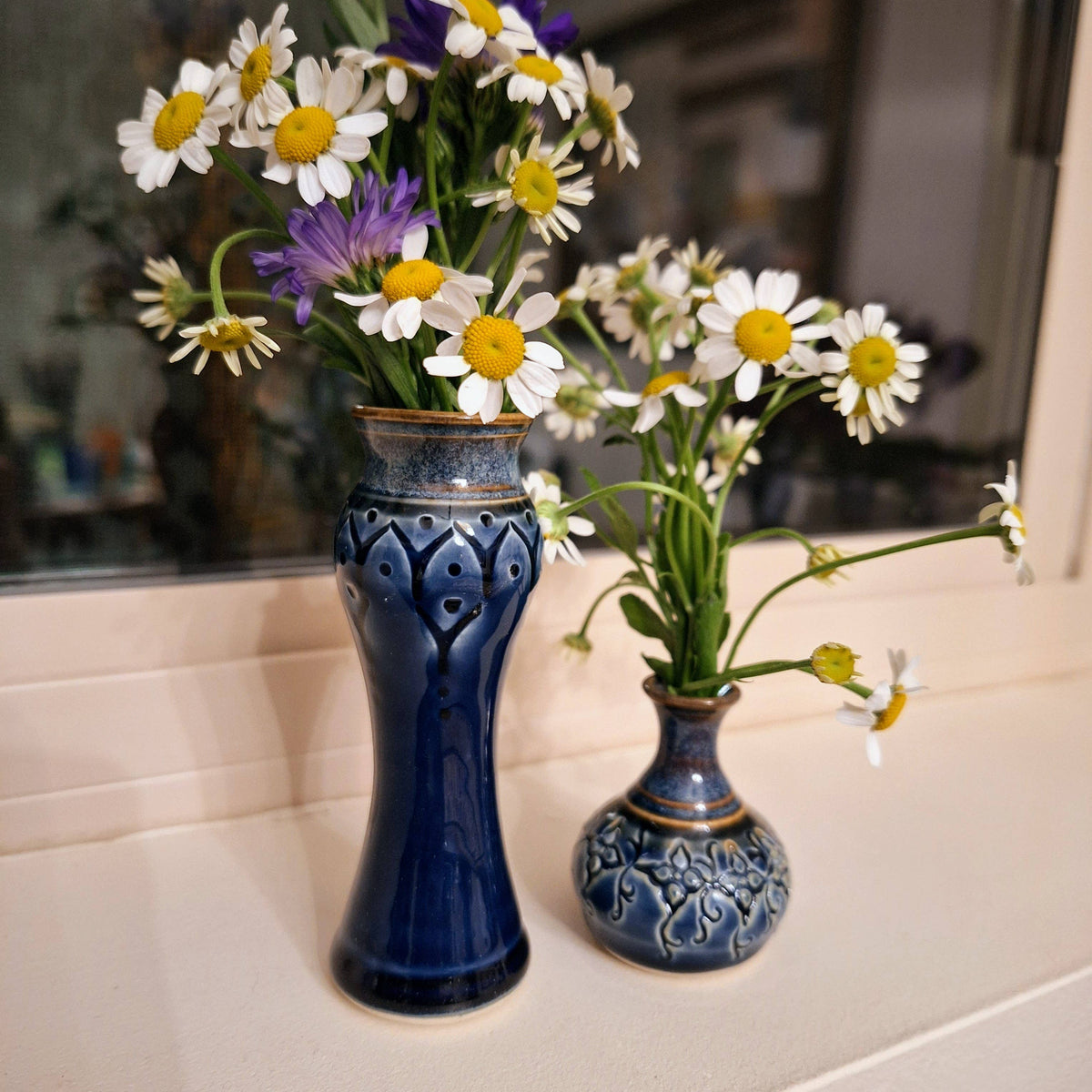 Small Amphora Vase w/half Pattern - Handmade Pottery- MTO