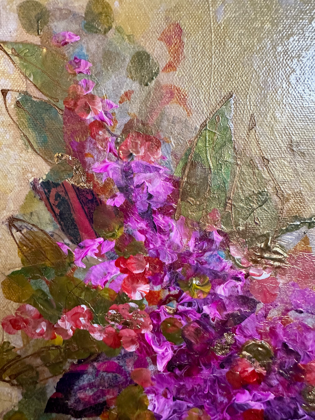 Passionate Profusion in Magenta - Original Framed Art 14x18