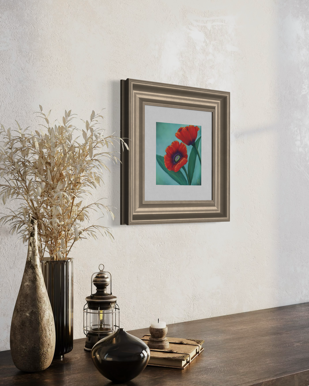 Red Poppies - Reproduction of Soft Pastel Original