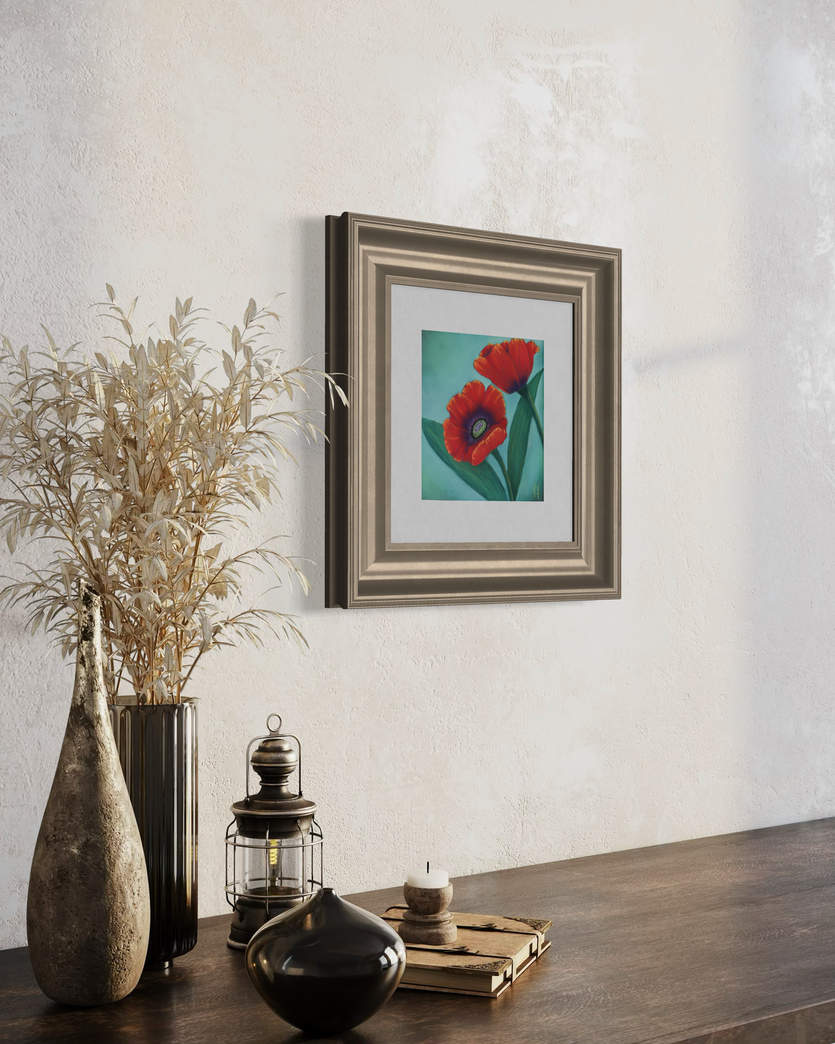 Red Poppies - Reproduction of Soft Pastel Original