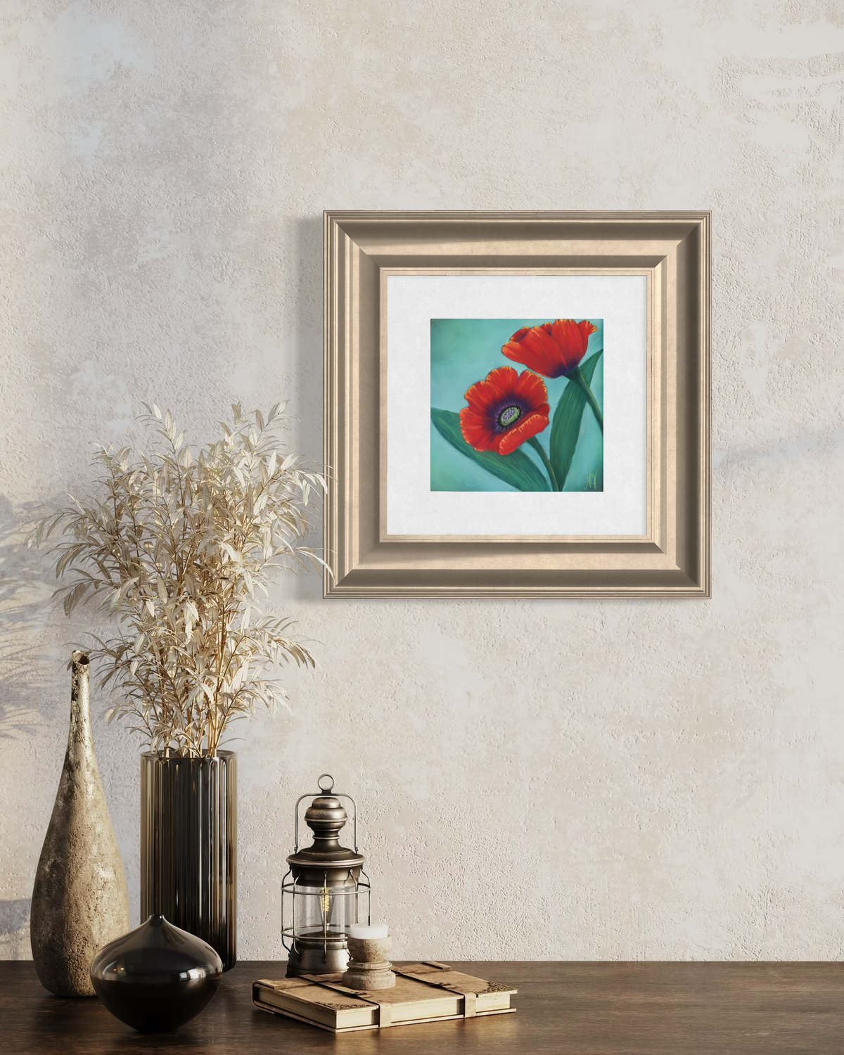 Red Poppies - Reproduction of Soft Pastel Original
