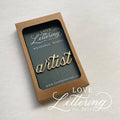 Calligraphy Pin - Artist - Wearable Words Gold Plated Pin