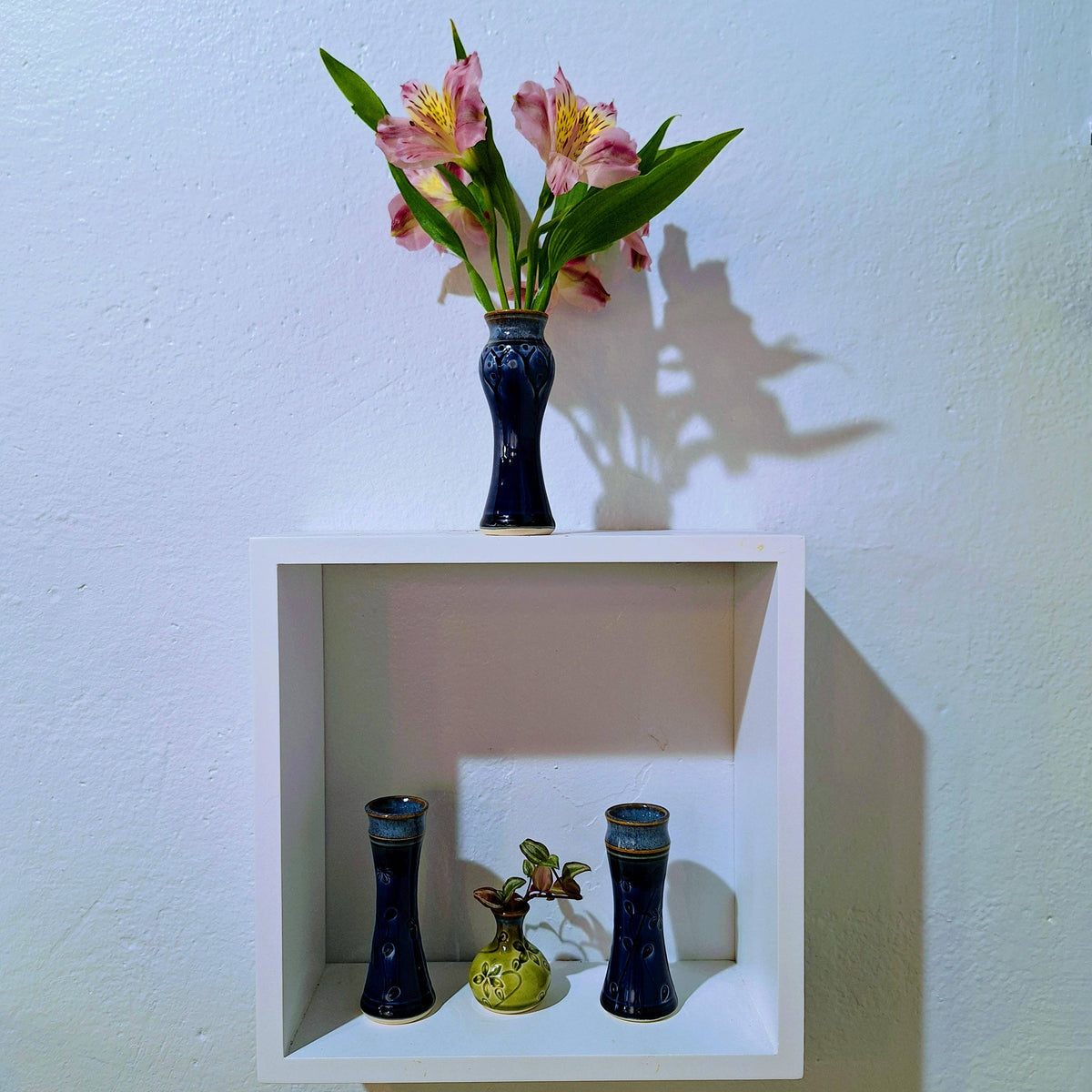 Small Amphora Vase w/half Pattern - Handmade Pottery- MTO