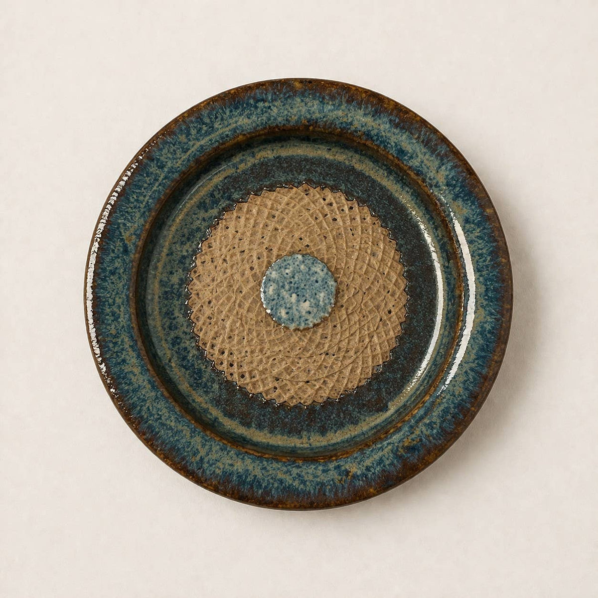 Handmade Garlic & Ginger Grater Plate | Stoneware Dish